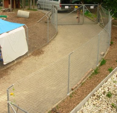 Diagonalgeflechtzaun mit Übersteigeschutz